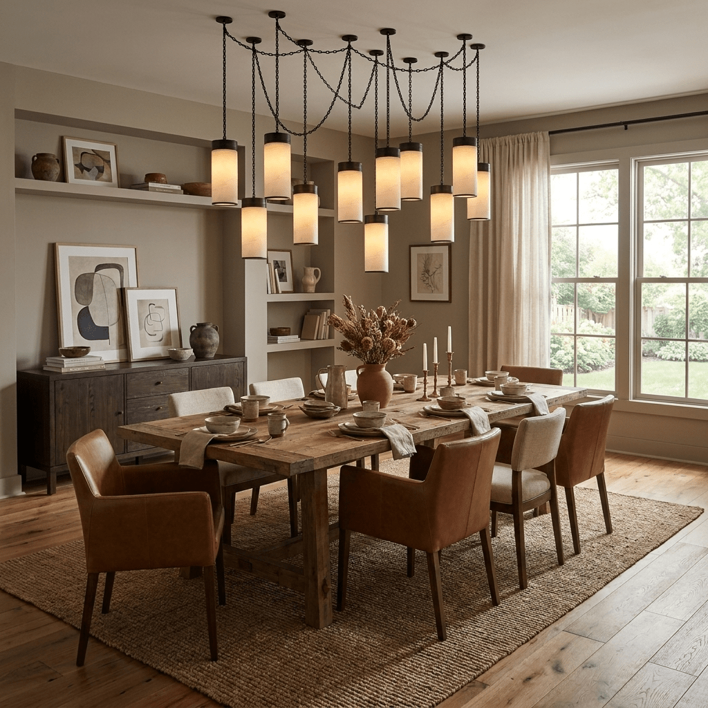 Lysander Cascading Chain Cylinder Chandelier