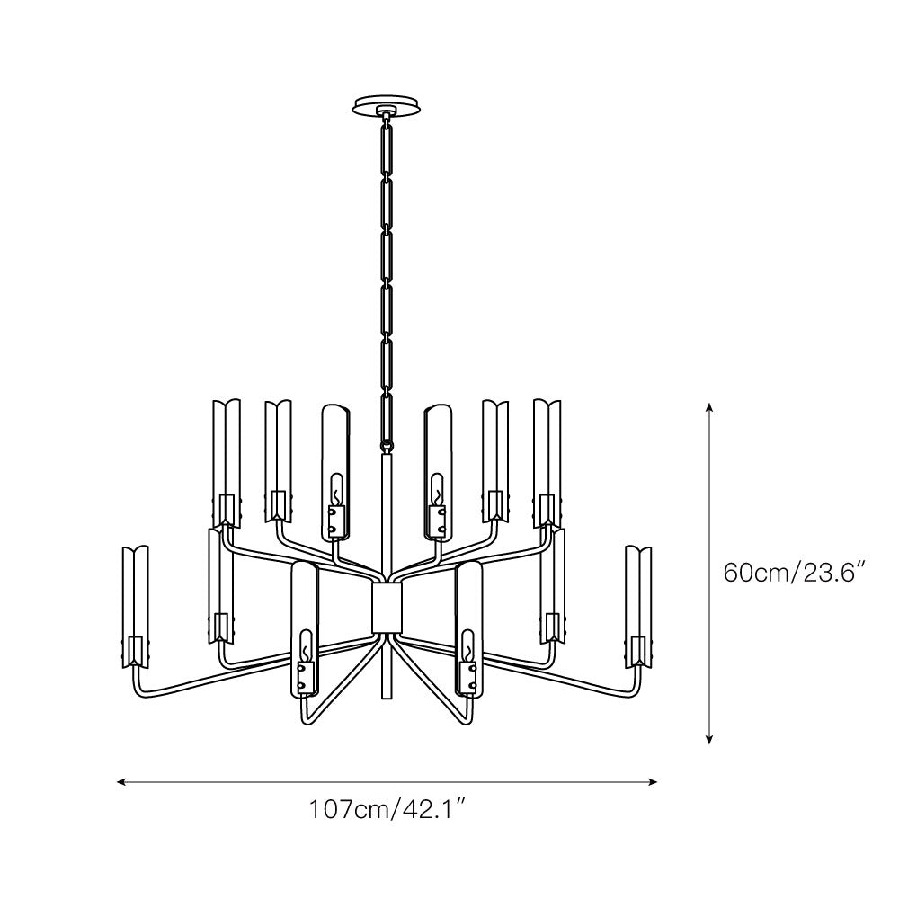 Cetalan Traditional Premium Glass Chandelier