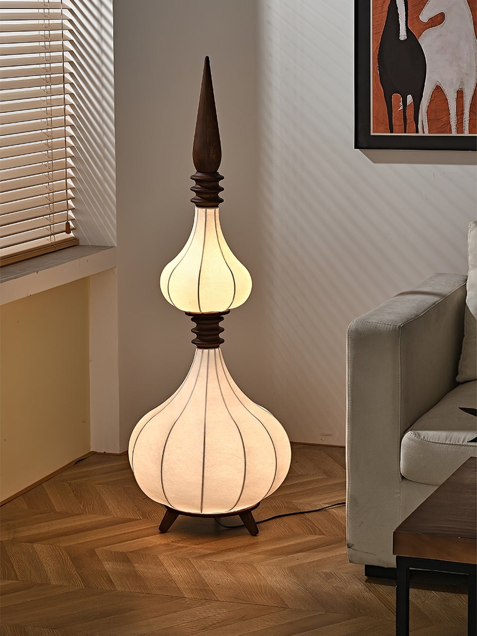 Cetalyra Tiered Gourd Floor Lamp