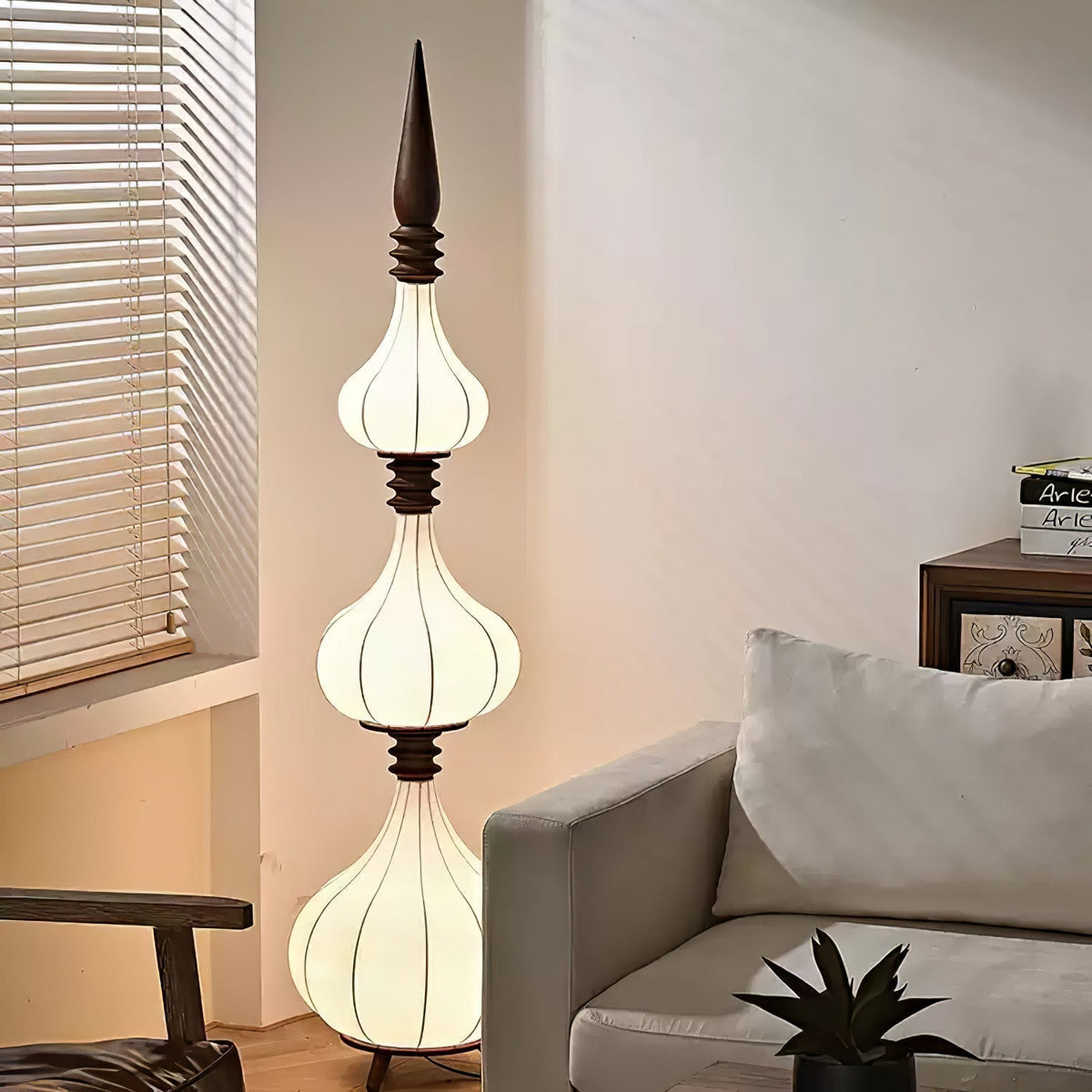 Cetalyra Tiered Gourd Floor Lamp