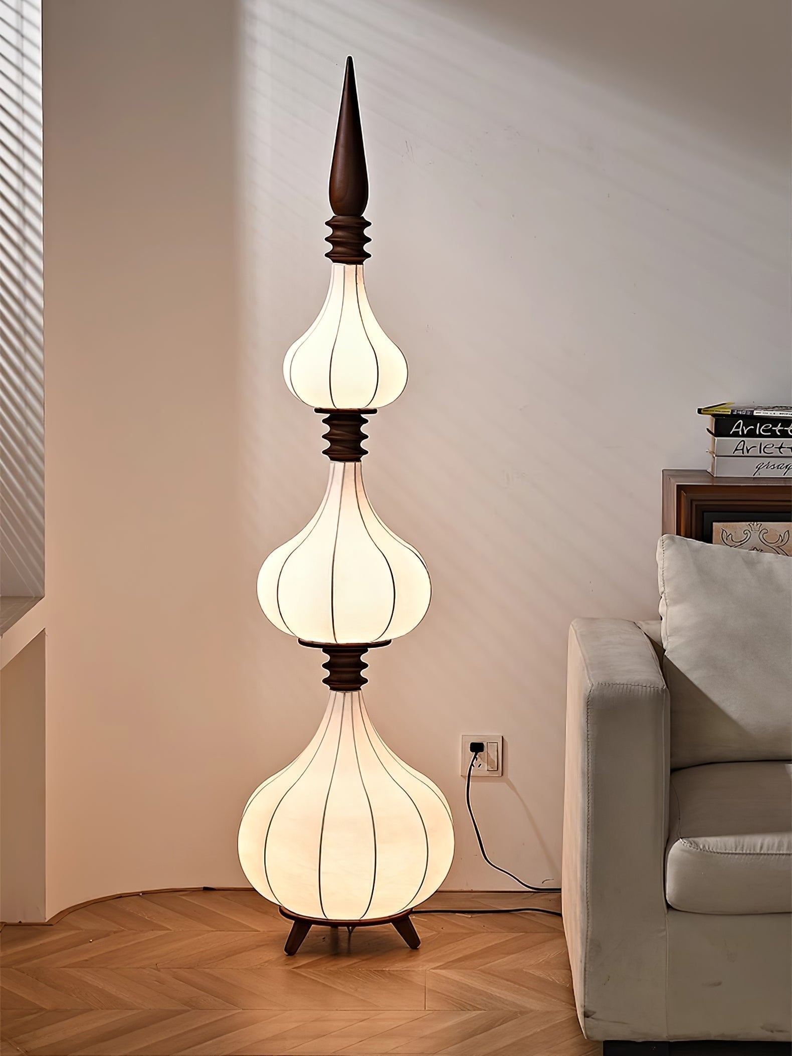 Cetalyra Tiered Gourd Floor Lamp