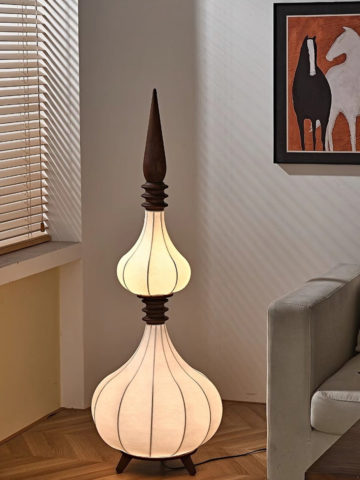 Cetalyra Tiered Gourd Floor Lamp