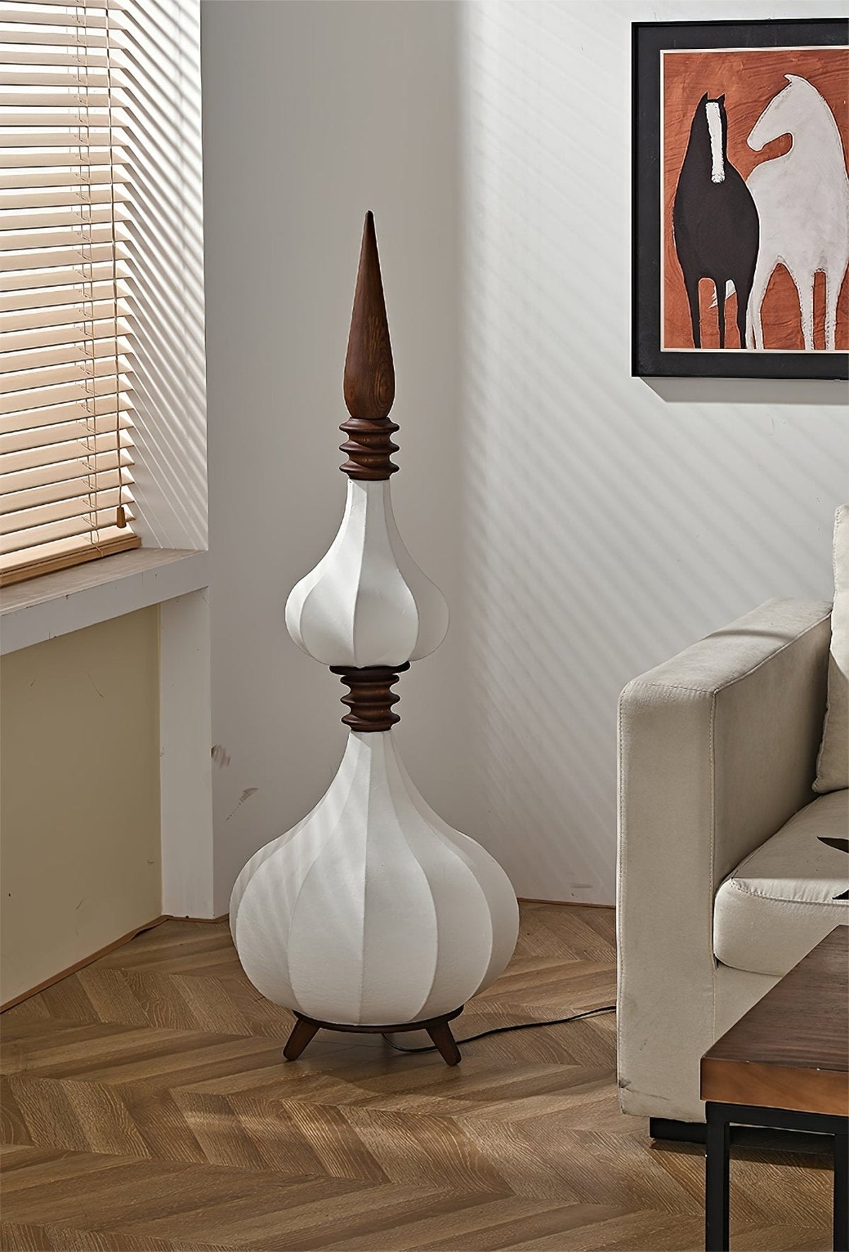 Cetalyra Tiered Gourd Floor Lamp