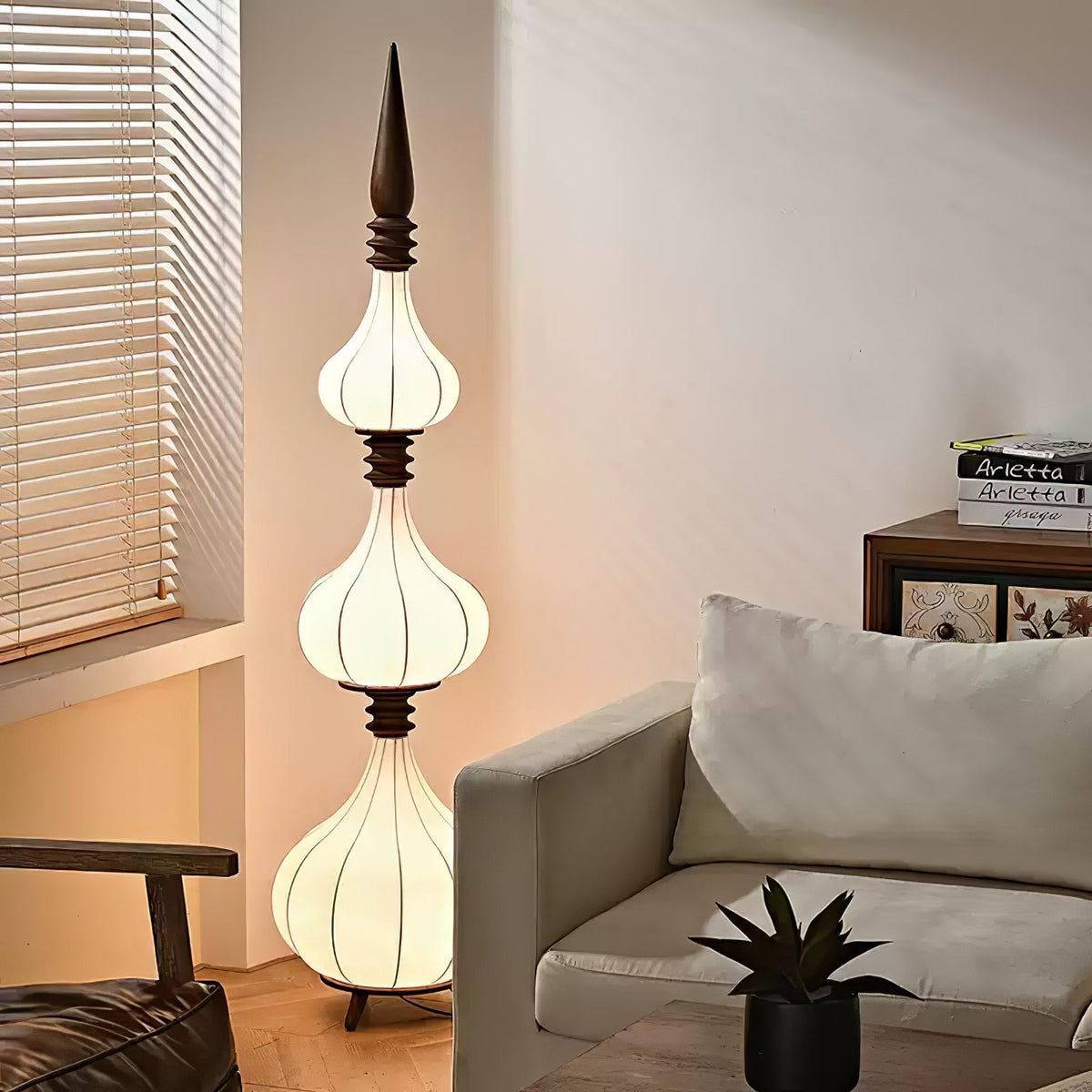 Cetalyra Tiered Gourd Floor Lamp