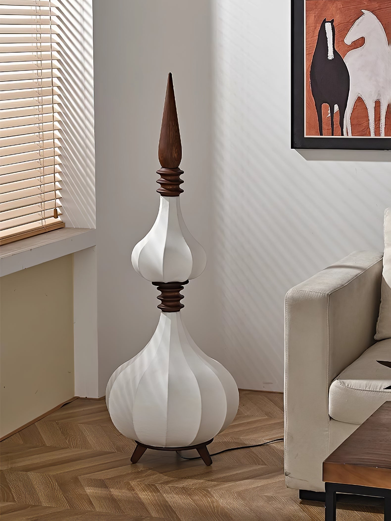 Cetalyra Tiered Gourd Floor Lamp