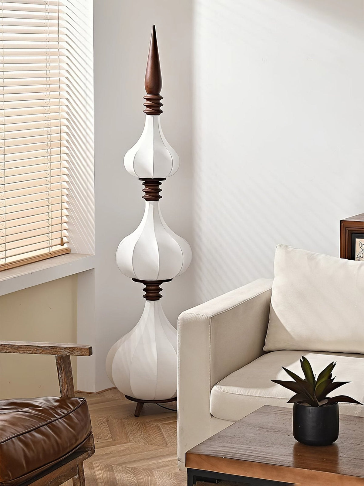 Cetalyra Tiered Gourd Floor Lamp