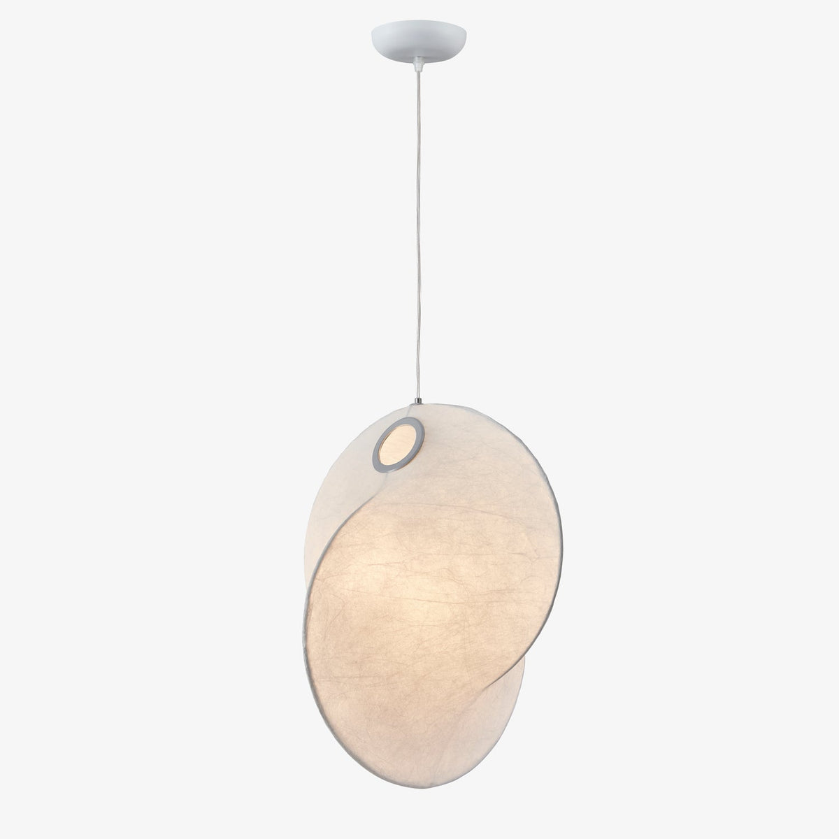 Verine Sculptural Mulberry Silk Pendant Light