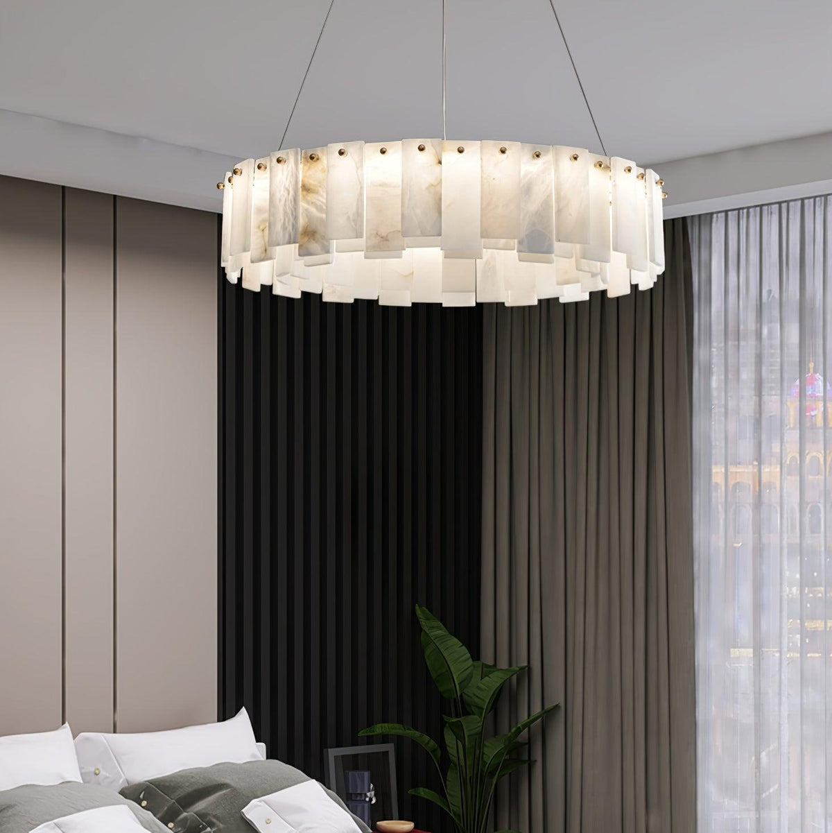 Vodore Alabaster Pendant Light