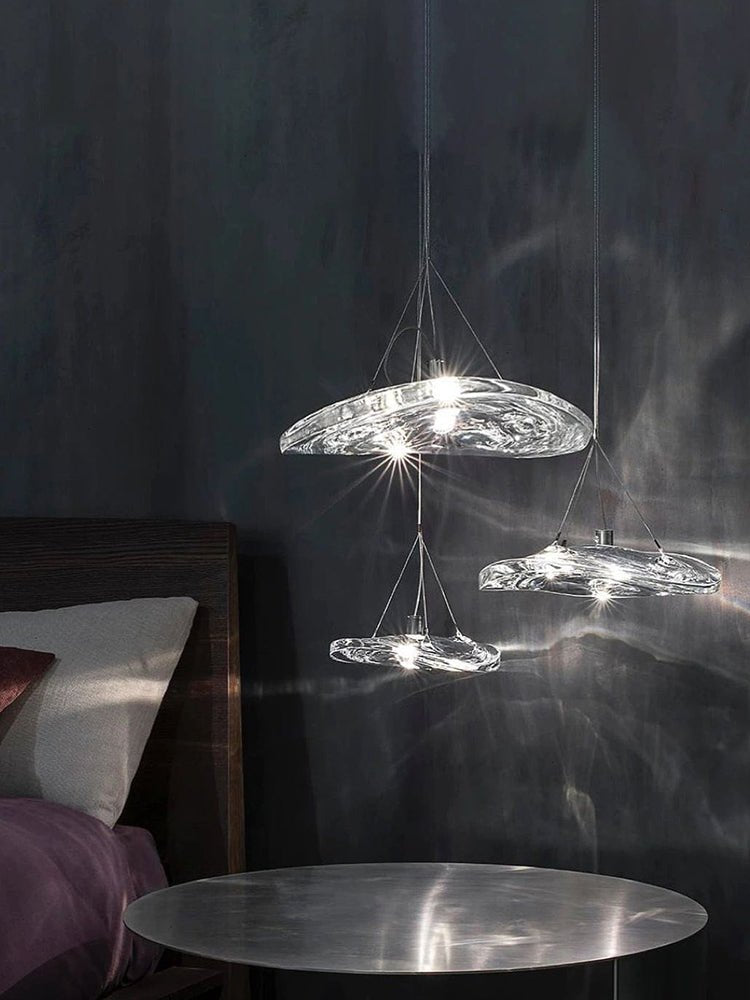 Glacial Float Cascade Glass Chandelier