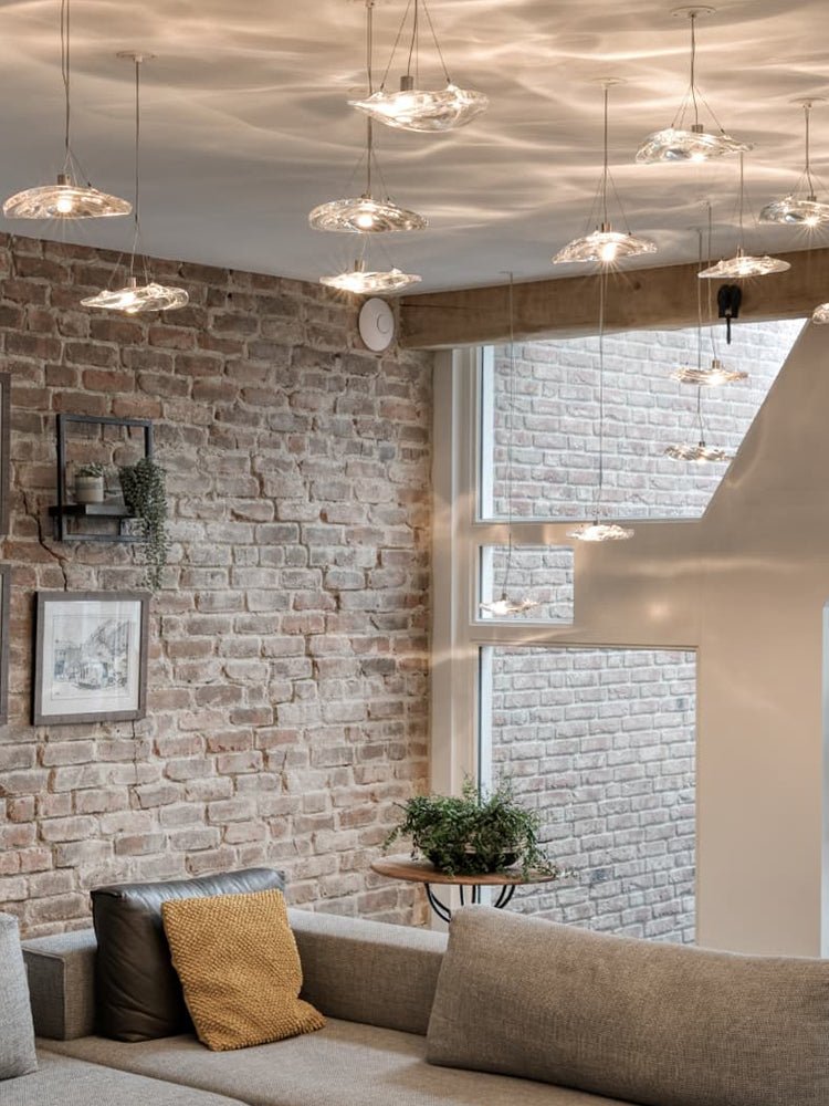 Glacial Float Cascade Glass Chandelier