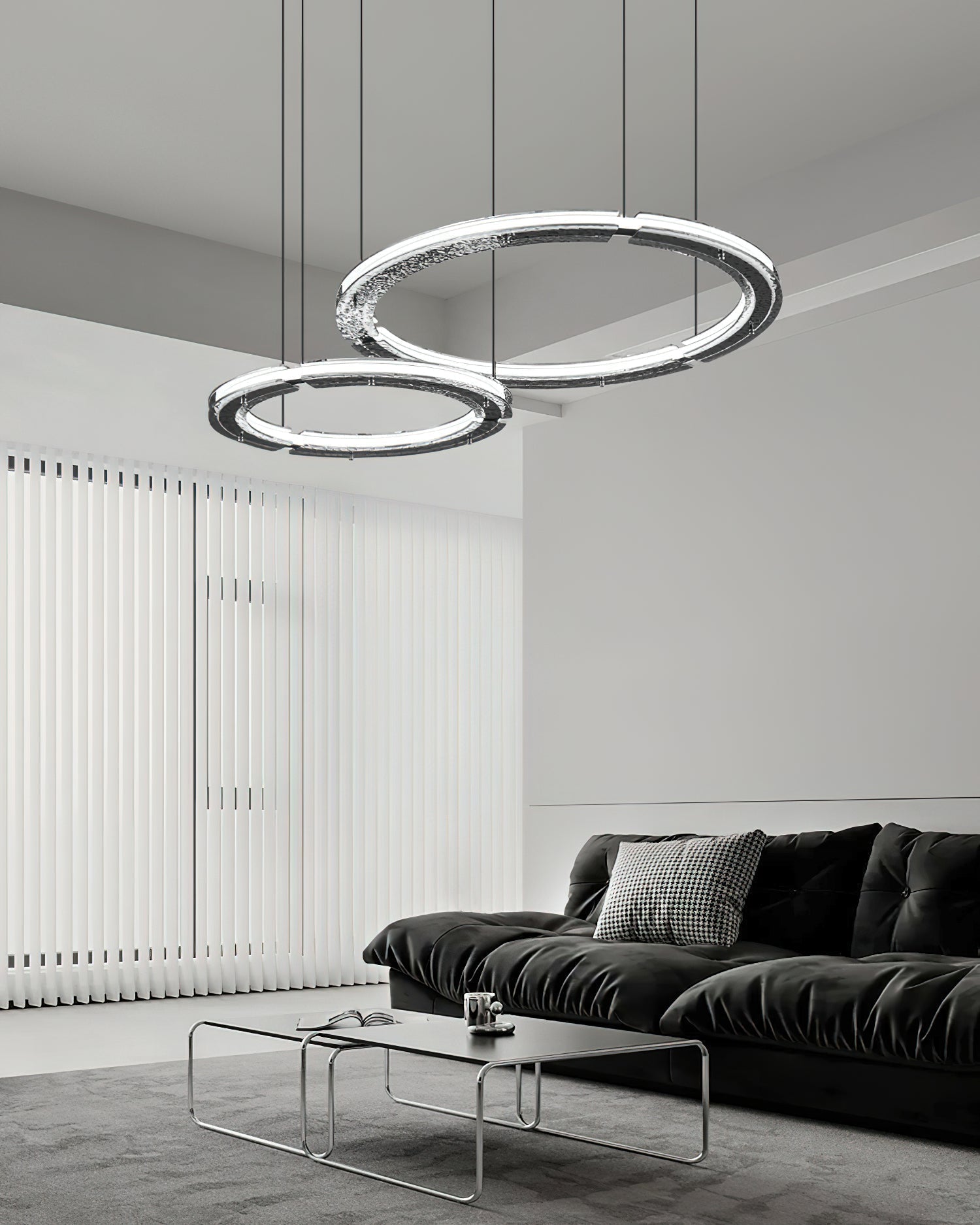 Lunara Dual-Ring Crystal Chandelier