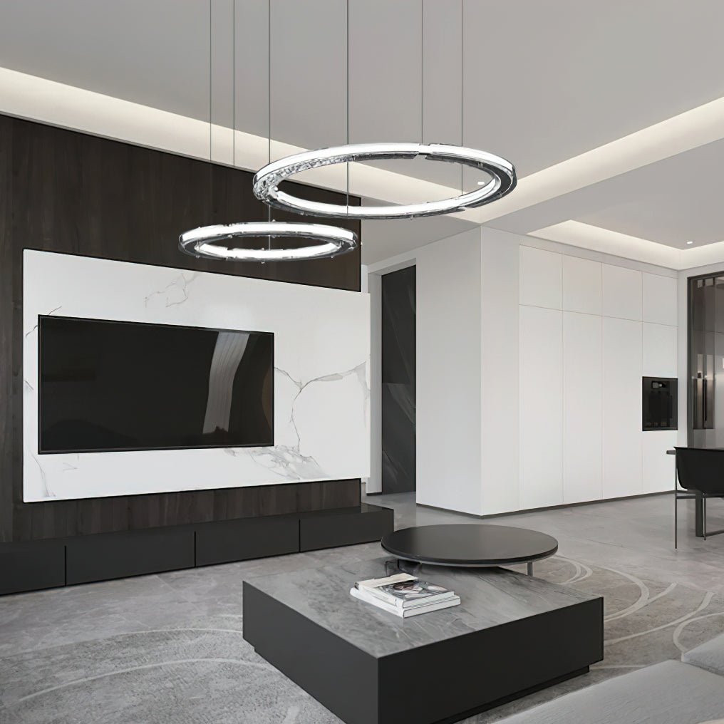 Lunara Dual-Ring Crystal Chandelier
