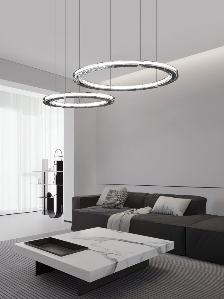 Lunara Dual-Ring Crystal Chandelier