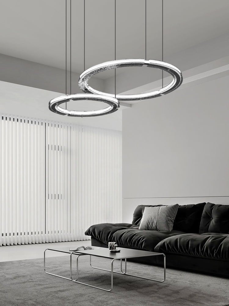 Lunara Dual-Ring Crystal Chandelier