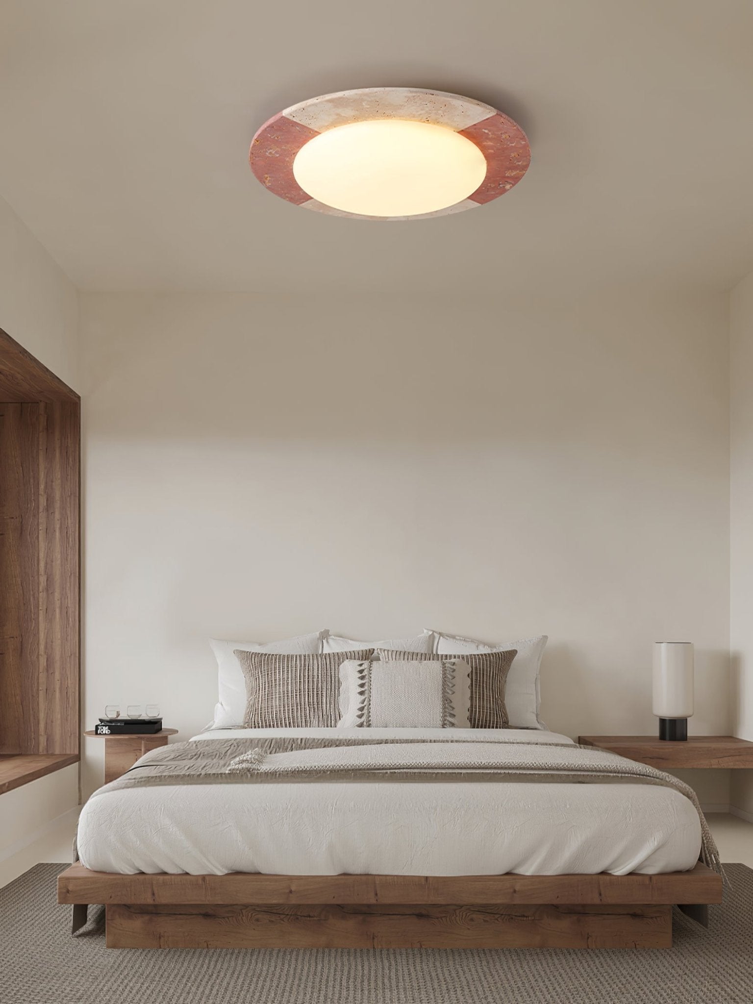 Zeraeos Travertine Ceiling Light