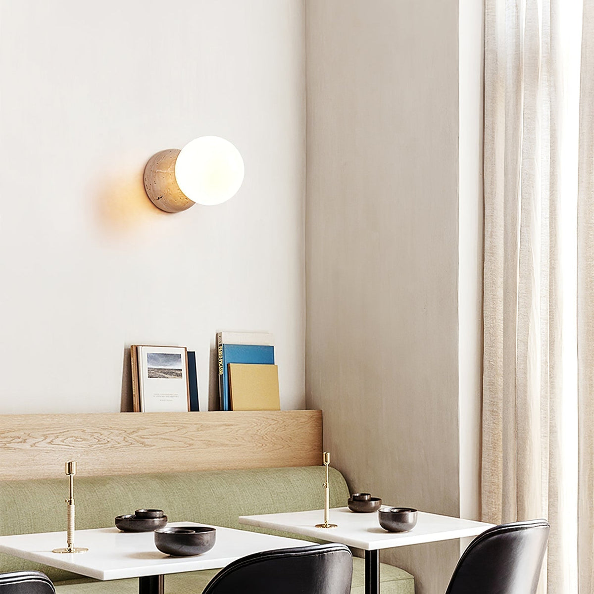 Cethair Travertine Wall Light