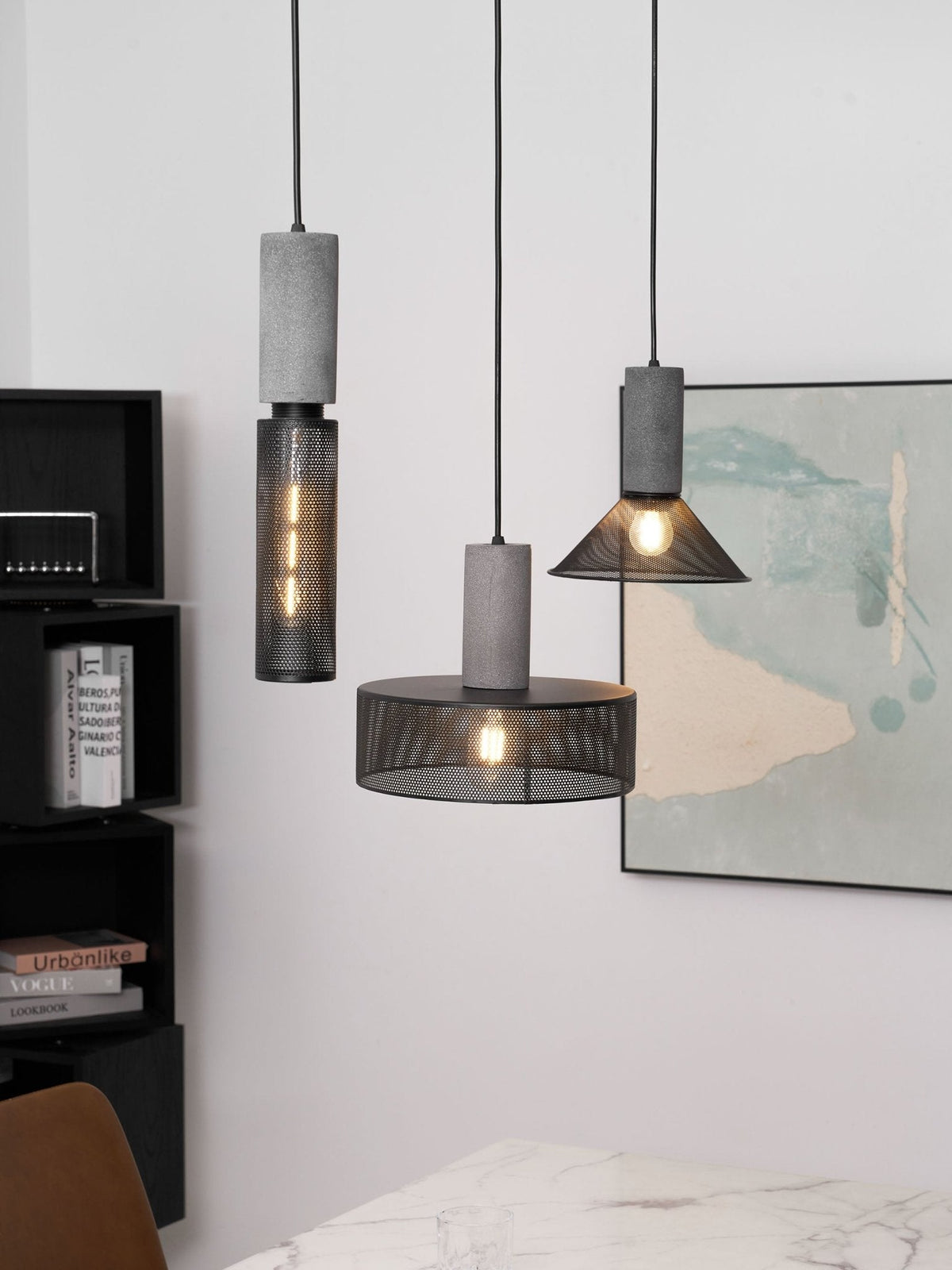 Bellwick Cement Mesh Pendant Light