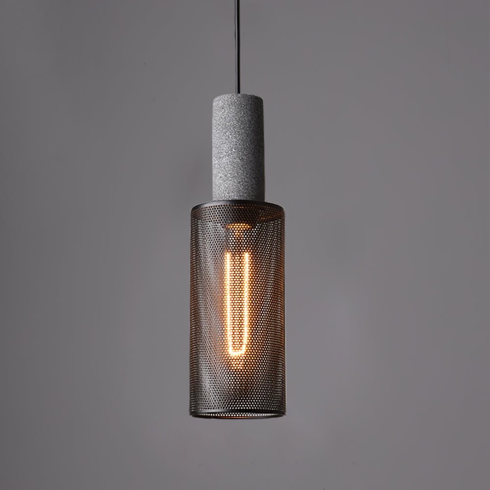 Hexa Cement Mesh Pendant Light