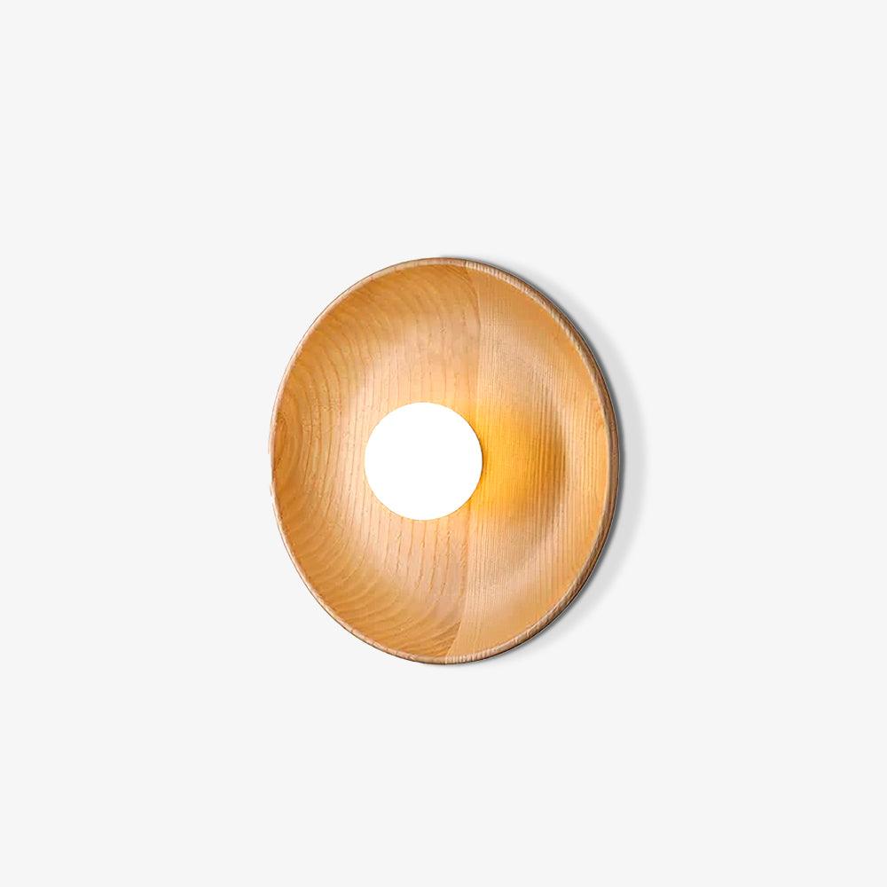 Sirixa Modern Minimalist Glass Wood Wall Lamp