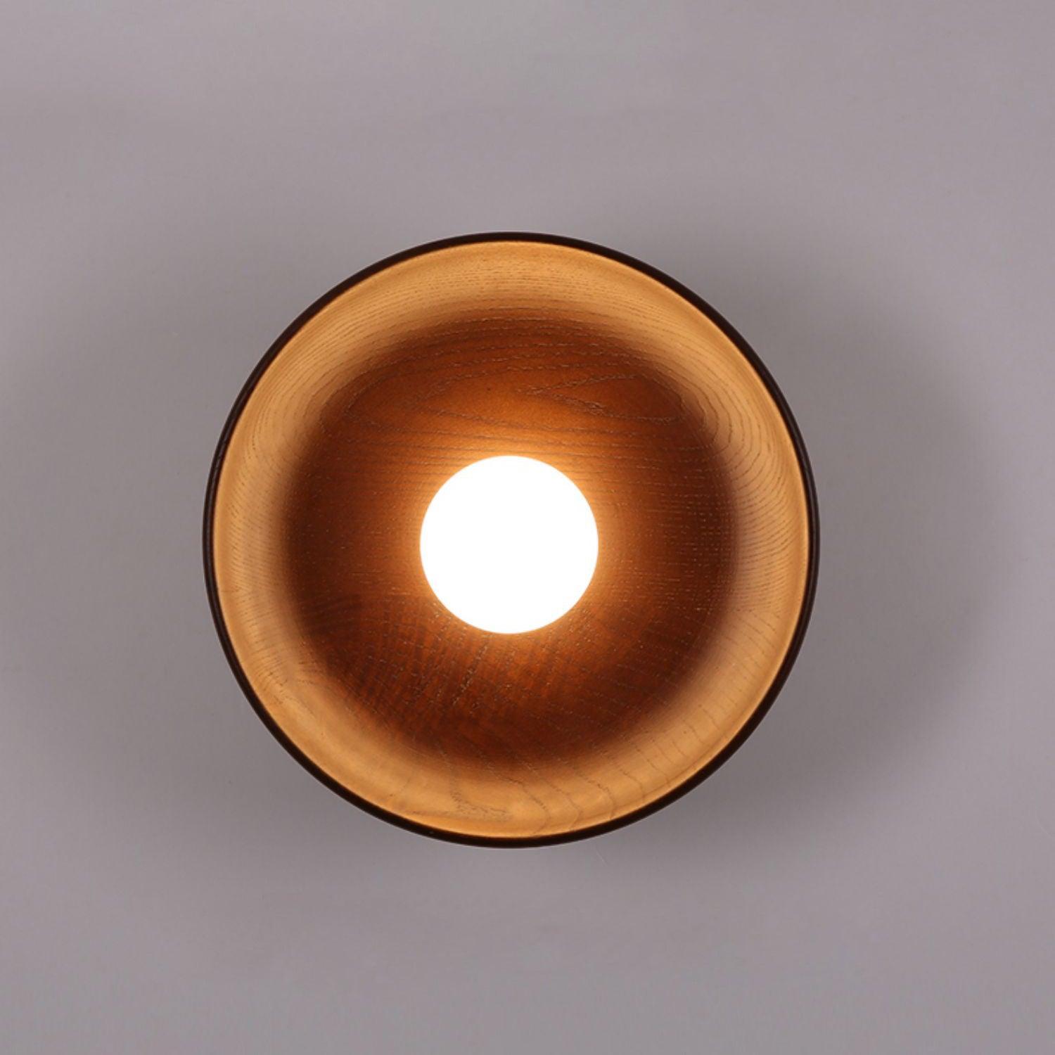 Sirixa Modern Minimalist Glass Wood Wall Lamp