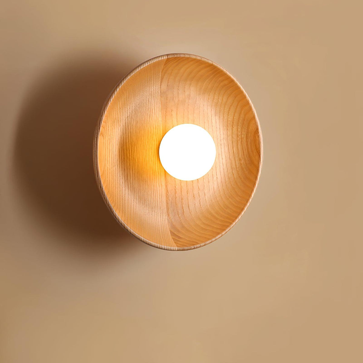 Sirixa Modern Minimalist Glass Wood Wall Lamp