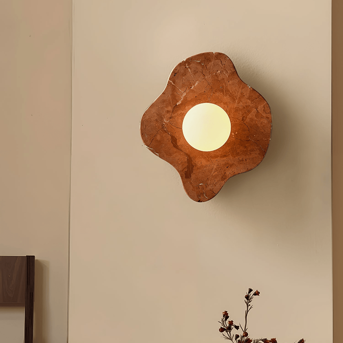 Bloom Rustic Marble Wall Lamp