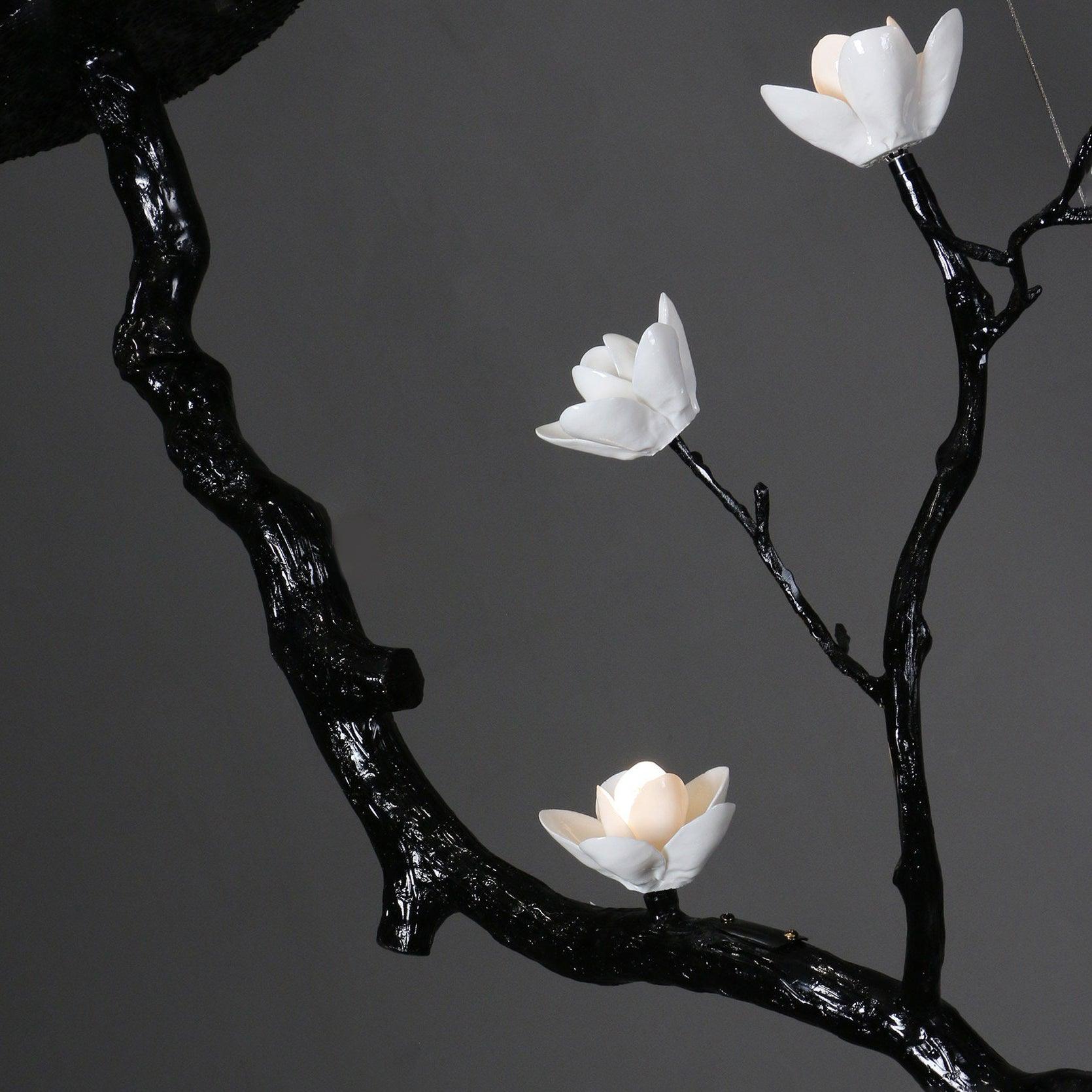 Fioeiel Chandelier Ceramic Flower Black Branch