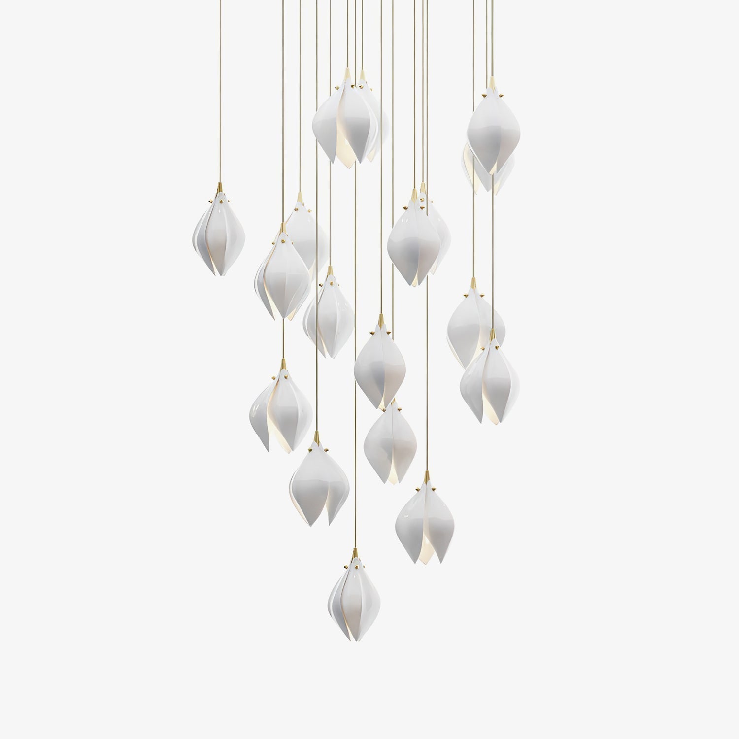 Tessa Pendant Lamp White Floral Ceramic