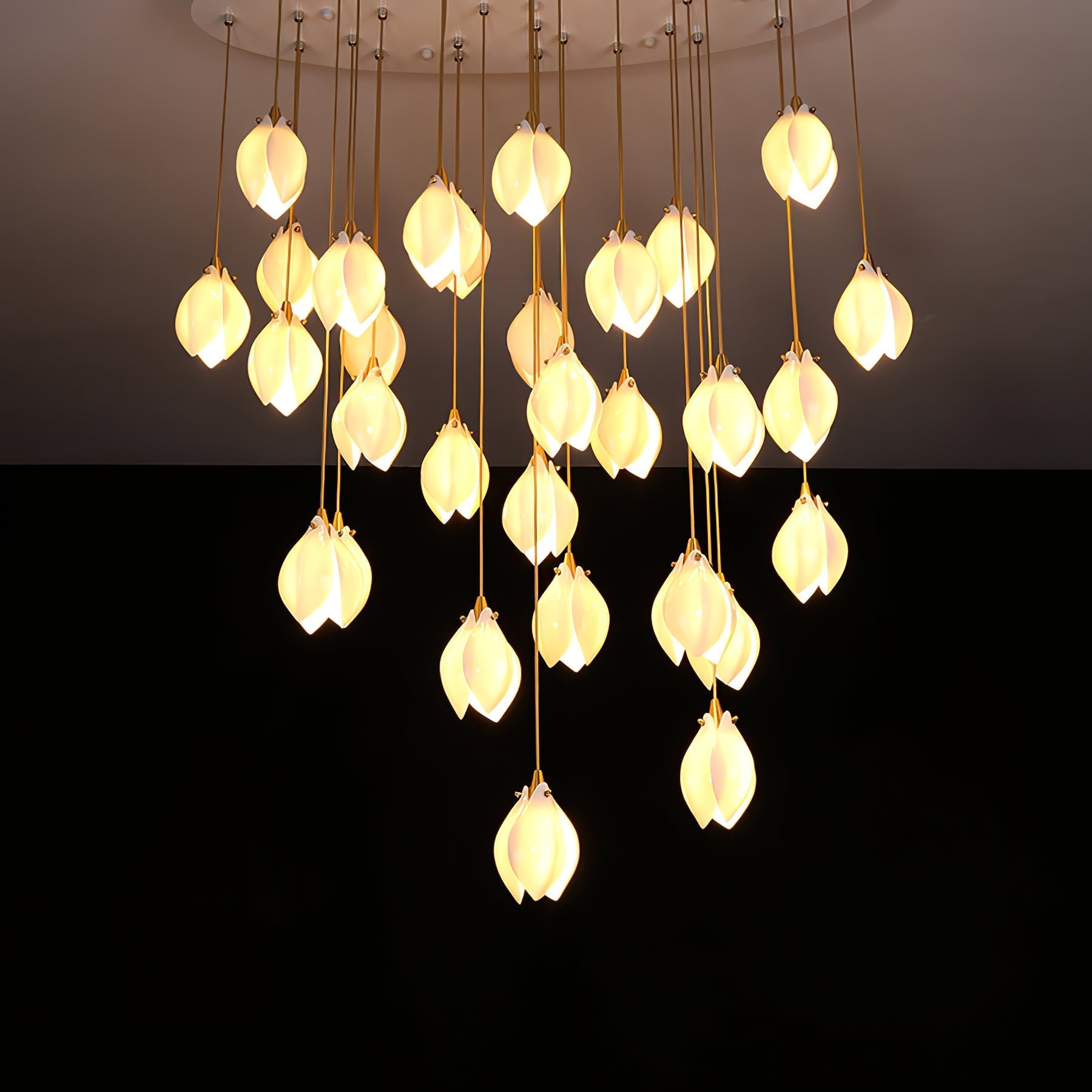 Tessa Pendant Lamp White Floral Ceramic