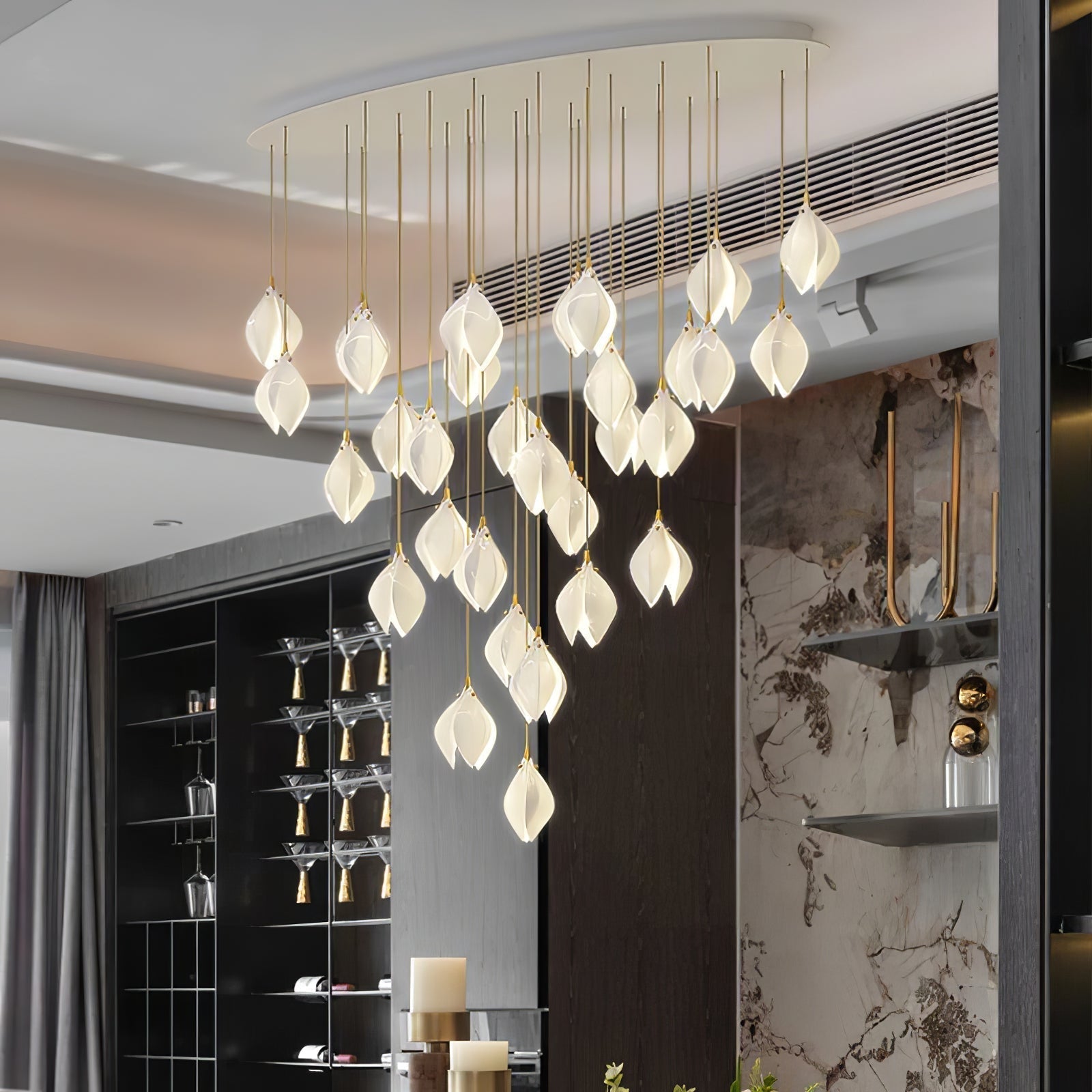 Tessa Pendant Lamp White Floral Ceramic