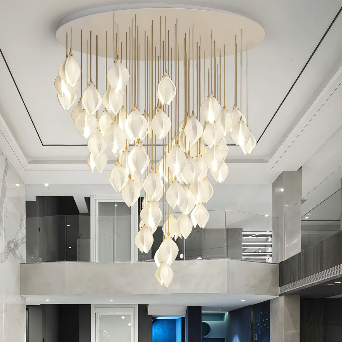Tessa Pendant Lamp White Floral Ceramic