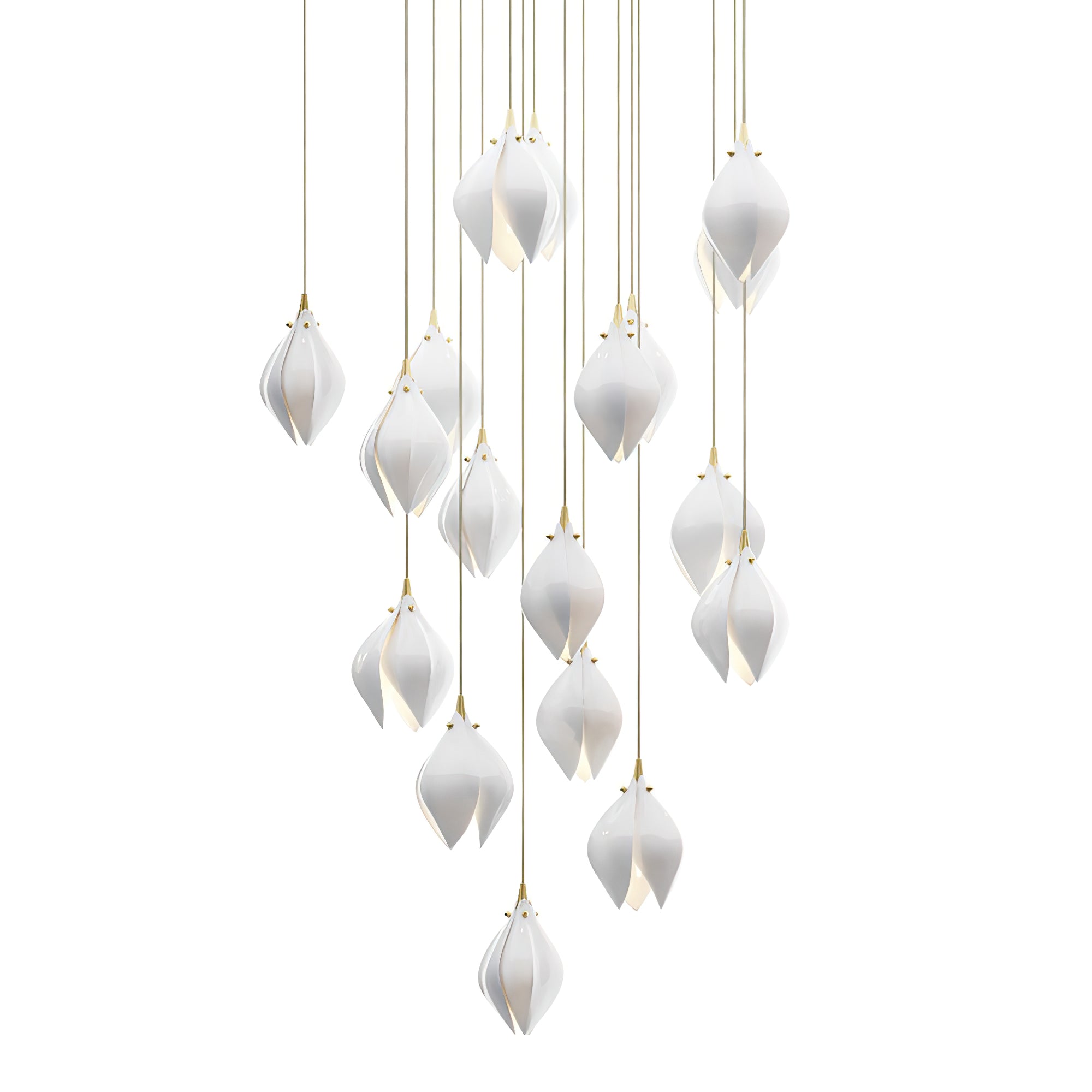 Tessa Pendant Lamp White Floral Ceramic