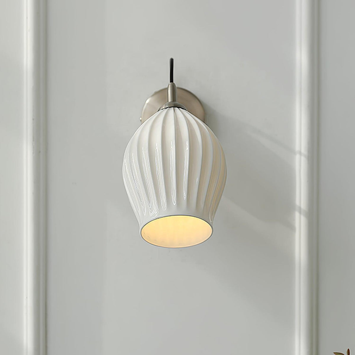 Zotalisra Modern Minimalist Ribbed Ceramic Wall light
