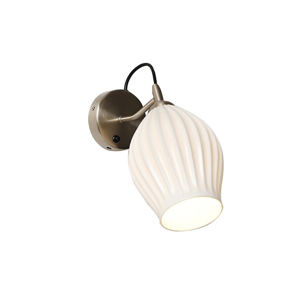 Zotalisra Modern Minimalist Ribbed Ceramic Wall light
