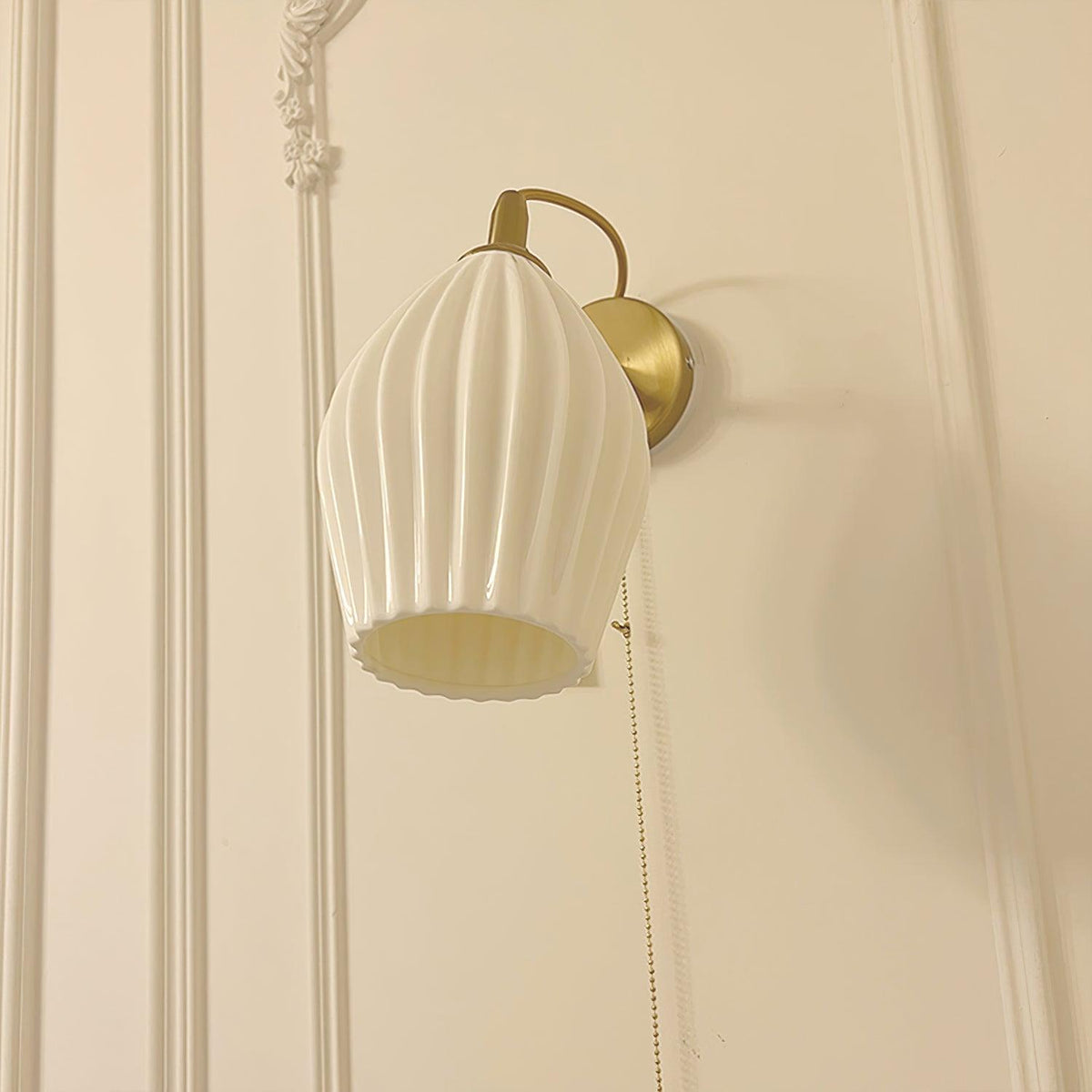 Zotalisra Modern Minimalist Ribbed Ceramic Wall light