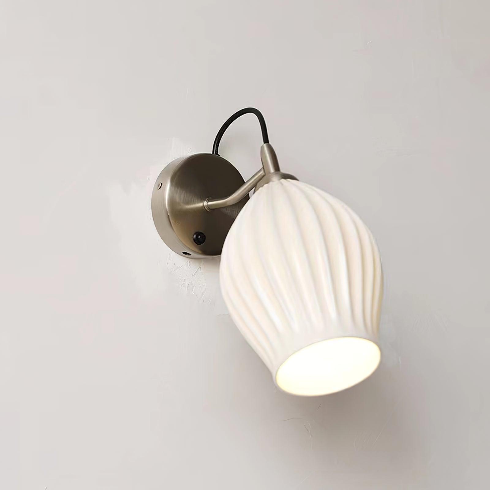 Zotalisra Modern Minimalist Ribbed Ceramic Wall light