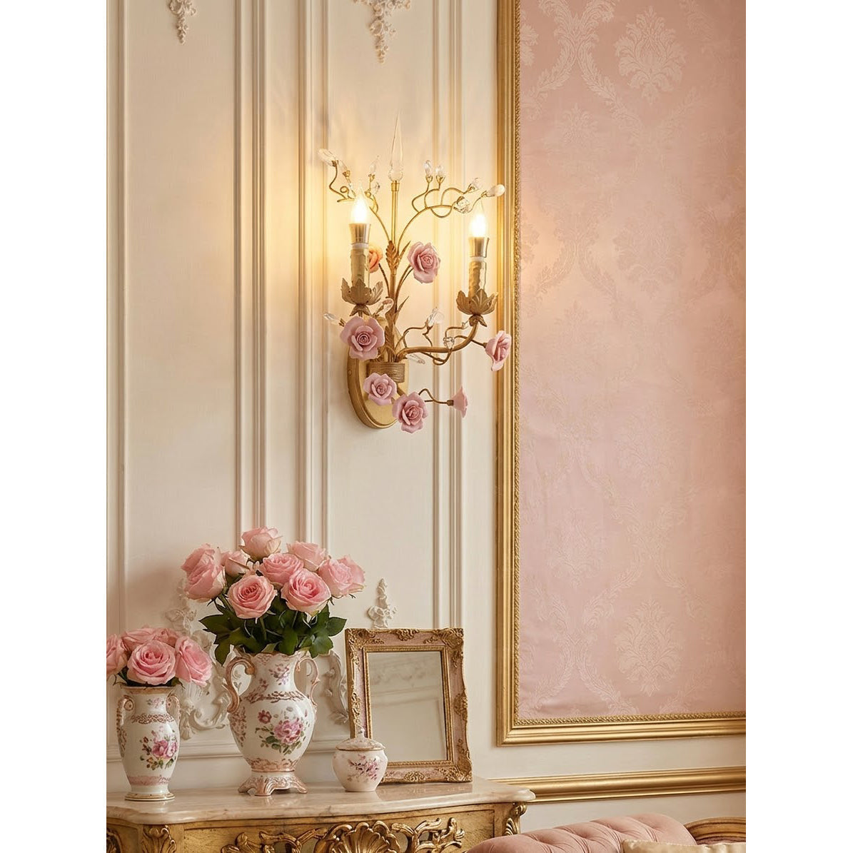 Roselyn Ceramic Vine Sconce