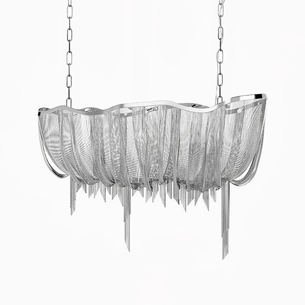 Ardelella Chandelier Aluminum Chains Shimmering Nickel