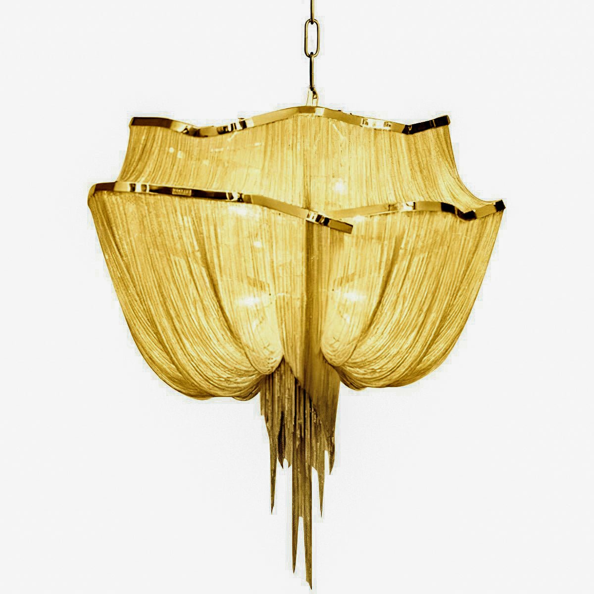 Ardelella Chandelier Aluminum Chains Shimmering Nickel