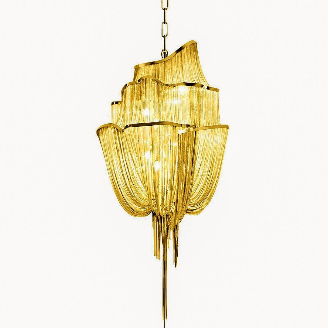 Ardelella Chandelier Aluminum Chains Shimmering Nickel