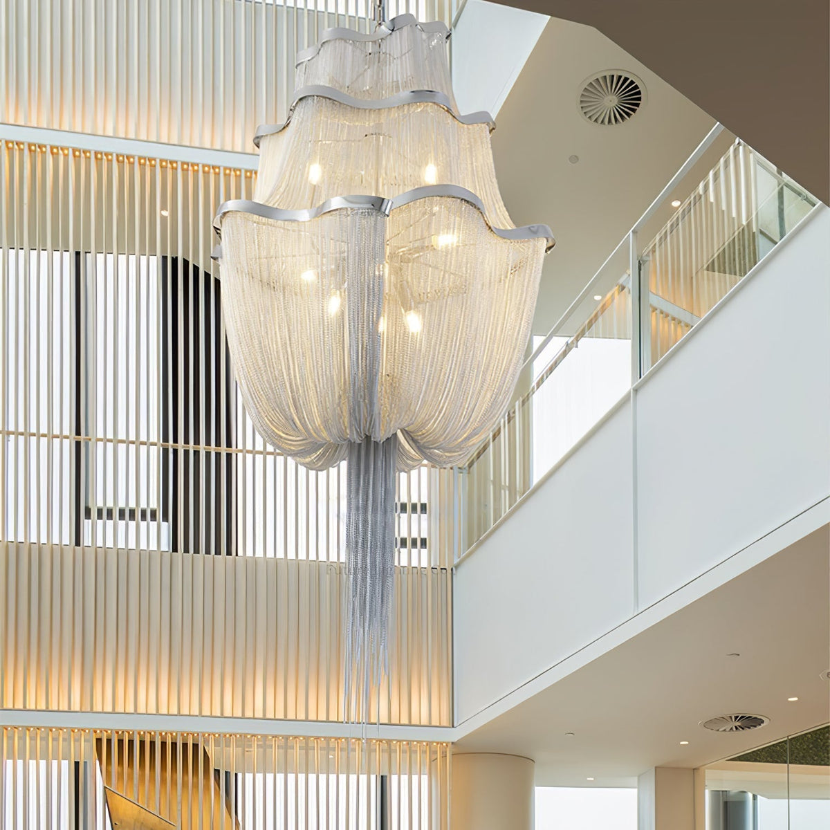 Ardelella Chandelier Aluminum Chains Shimmering Nickel