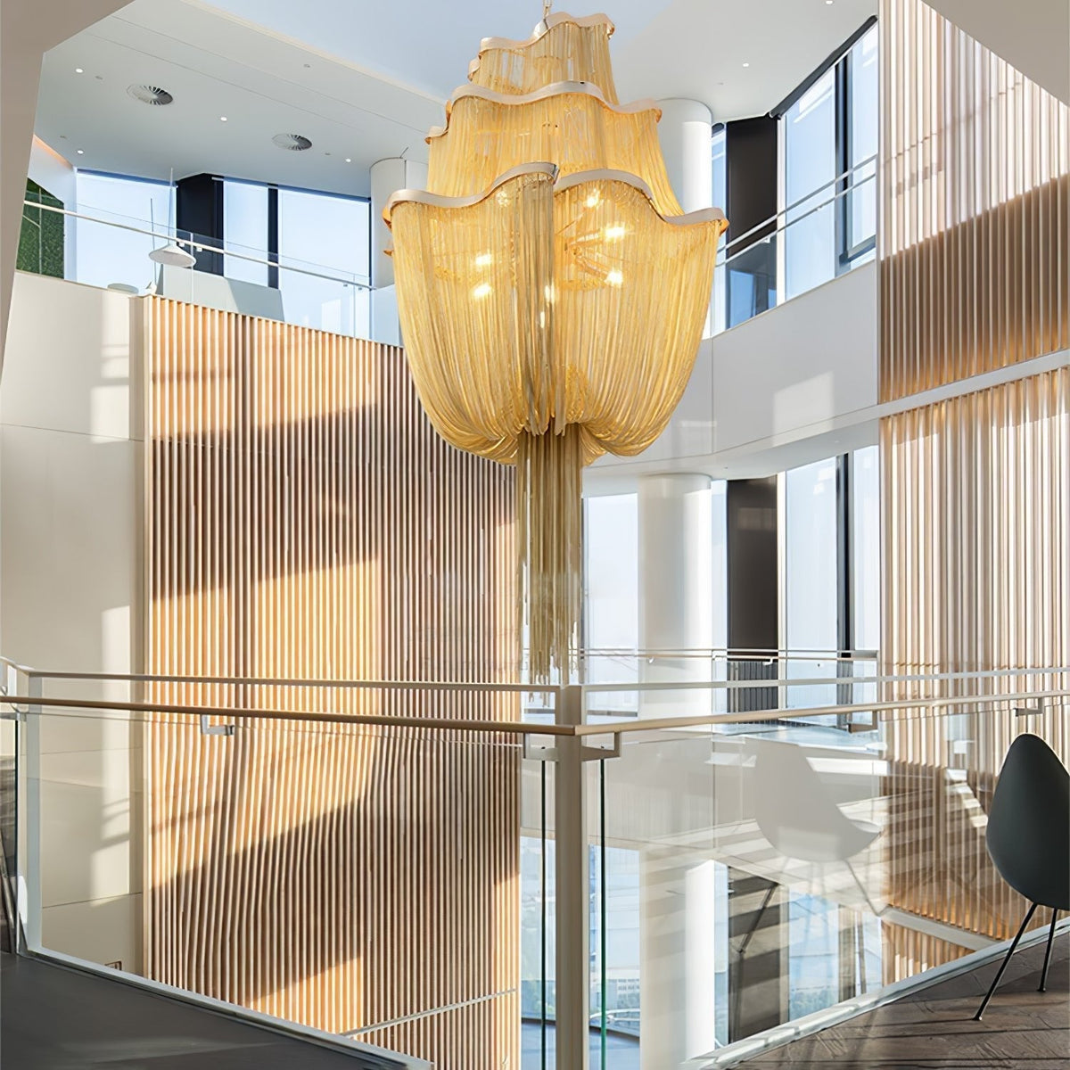 Ardelella Chandelier Aluminum Chains Shimmering Nickel
