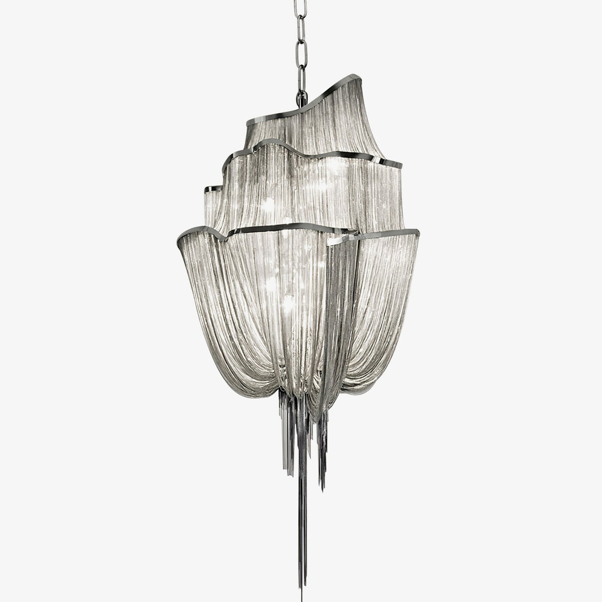 Ardelella Chandelier Aluminum Chains Shimmering Nickel