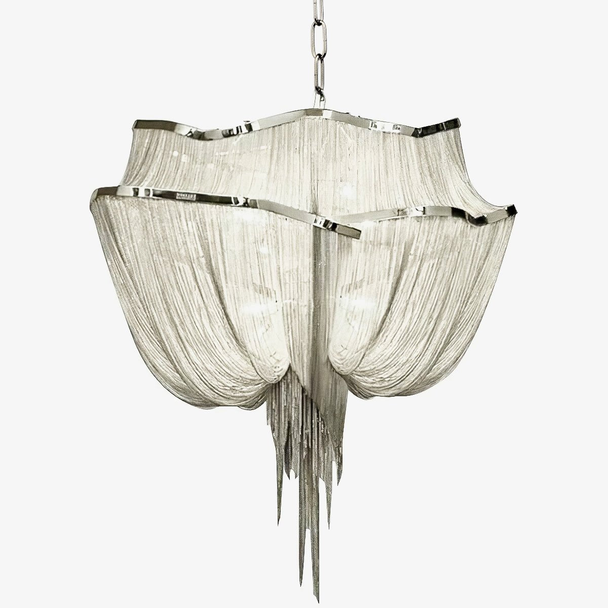 Ardelella Chandelier Aluminum Chains Shimmering Nickel