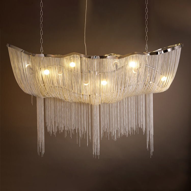 Ardelella Chandelier Aluminum Chains Shimmering Nickel