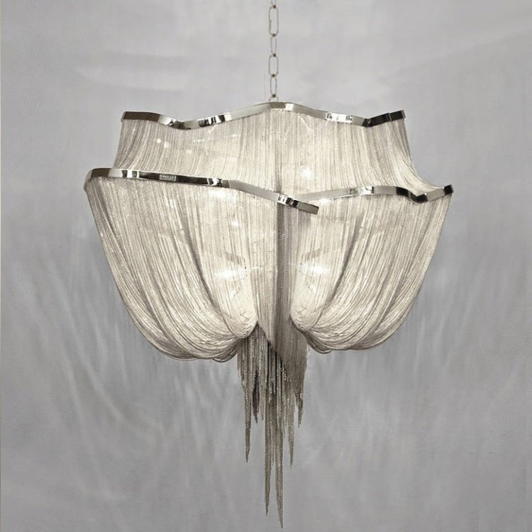 Ardelella Chandelier Aluminum Chains Shimmering Nickel