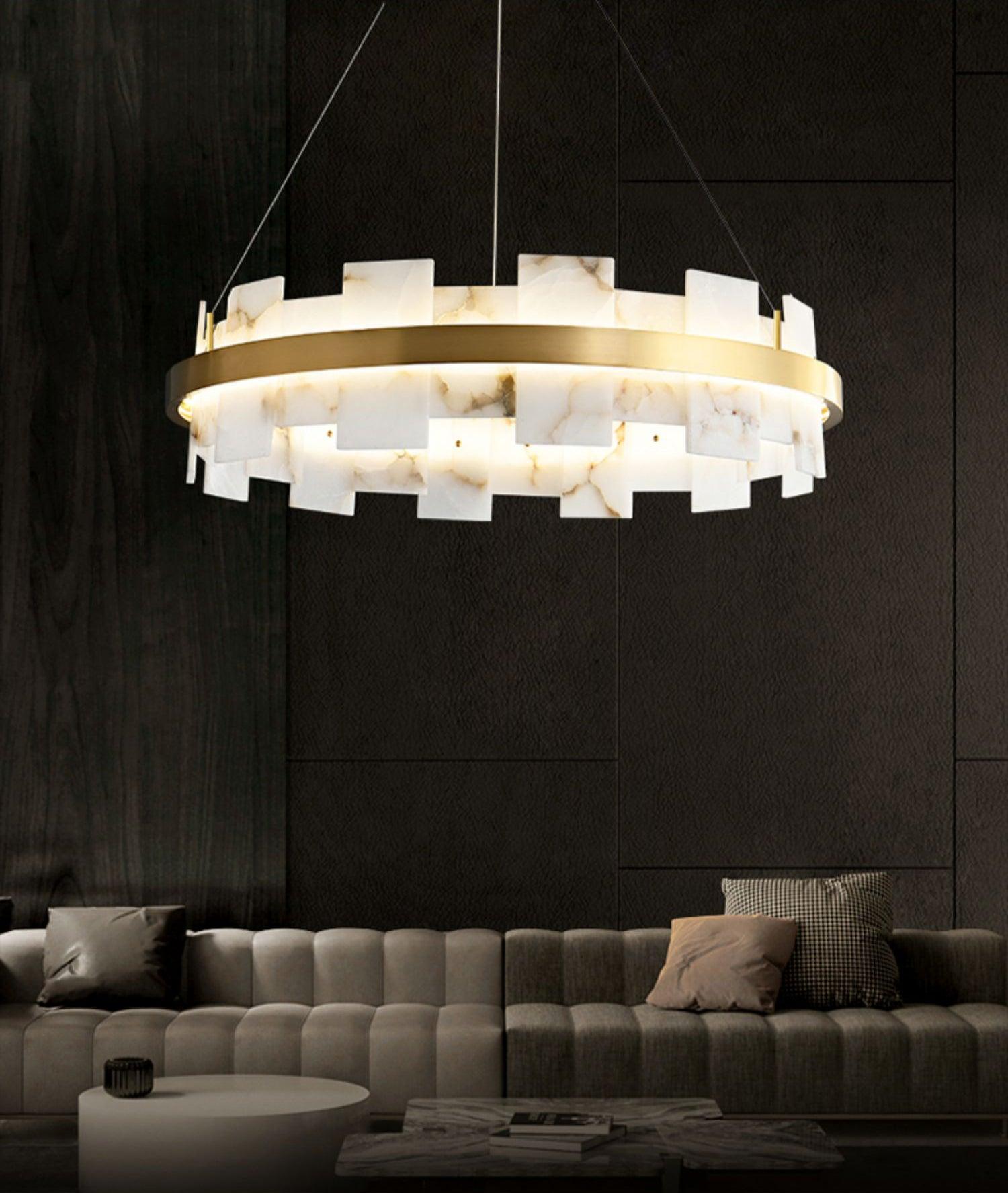 Kivren Alabaster Chandelier Light