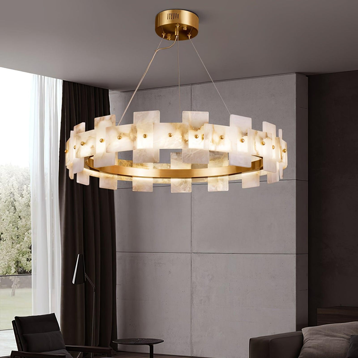 Kivren Alabaster Chandelier Light