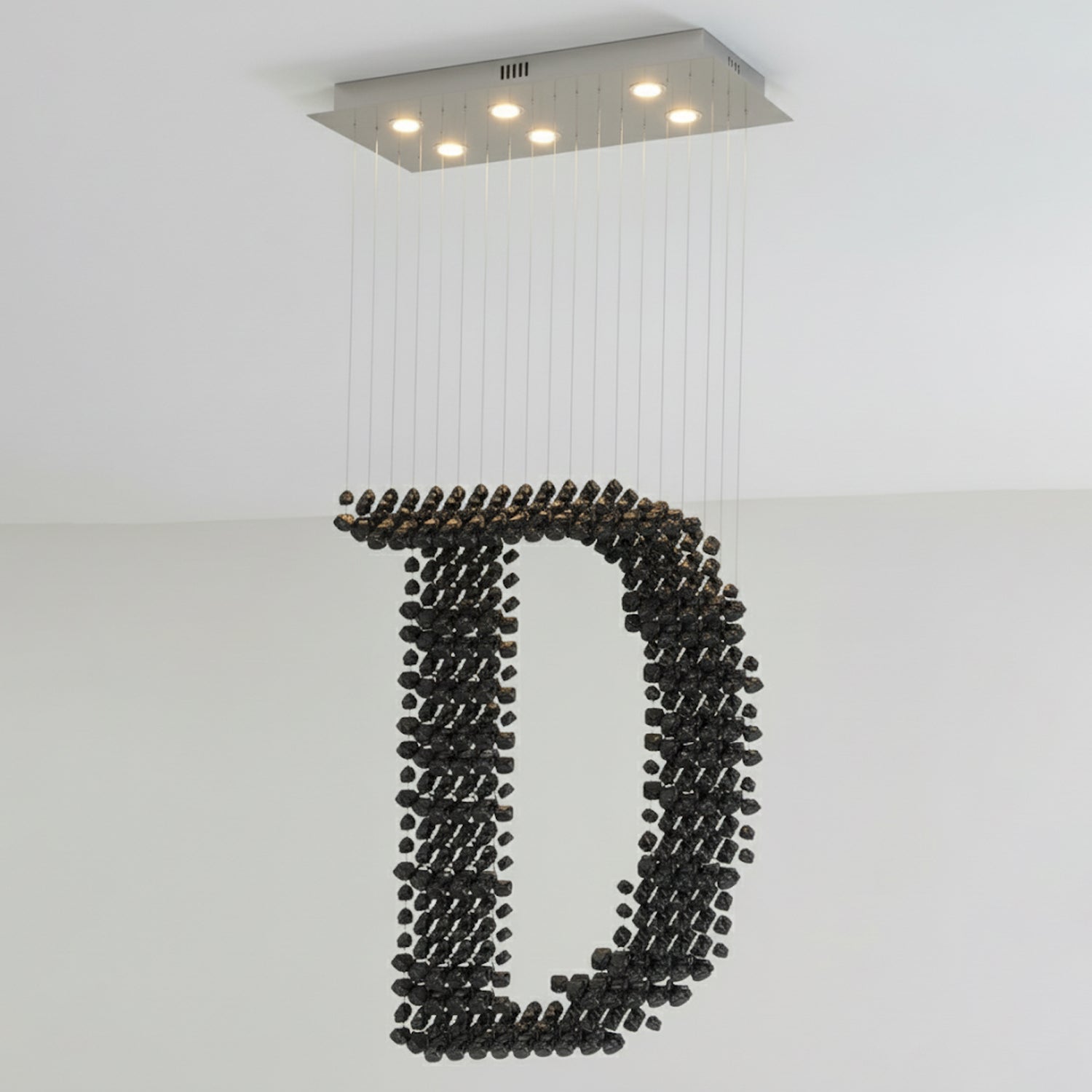 Orinridge Black Stones Chandelier