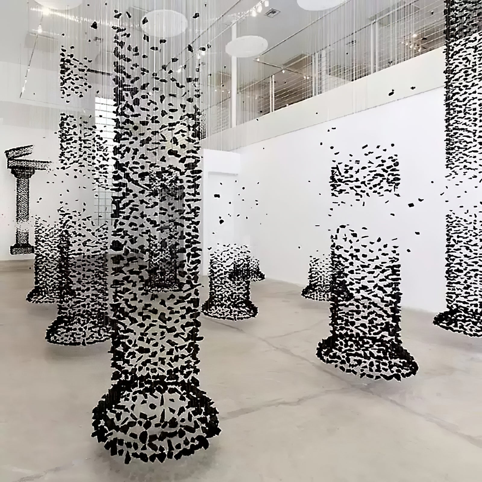 Arsilus Charcoal Stone Sculptural Chandelier Orbicular